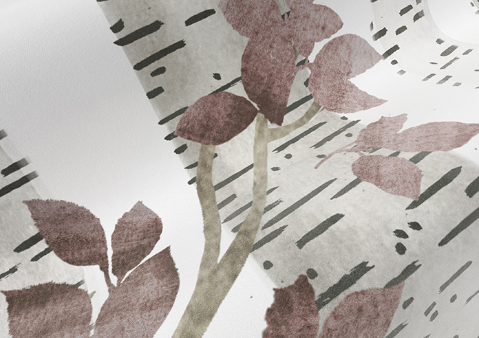 Birch Tree Velvet, Plum - Roman Blind - Image 4